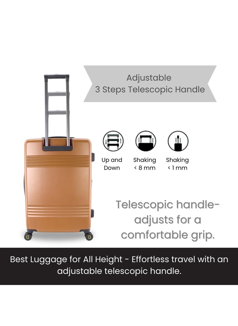 NATIONAL GEOGRAPHIC National Geographic Lodge 20" Carry-On Small Cabin Business Travel Suitcase/ Front Open Laptop Compartment, 100% PC Lightweight Hard Shell Luggage, 4 Double Wheel, TSA Lock Trolley Bag Copper.  - Image 3