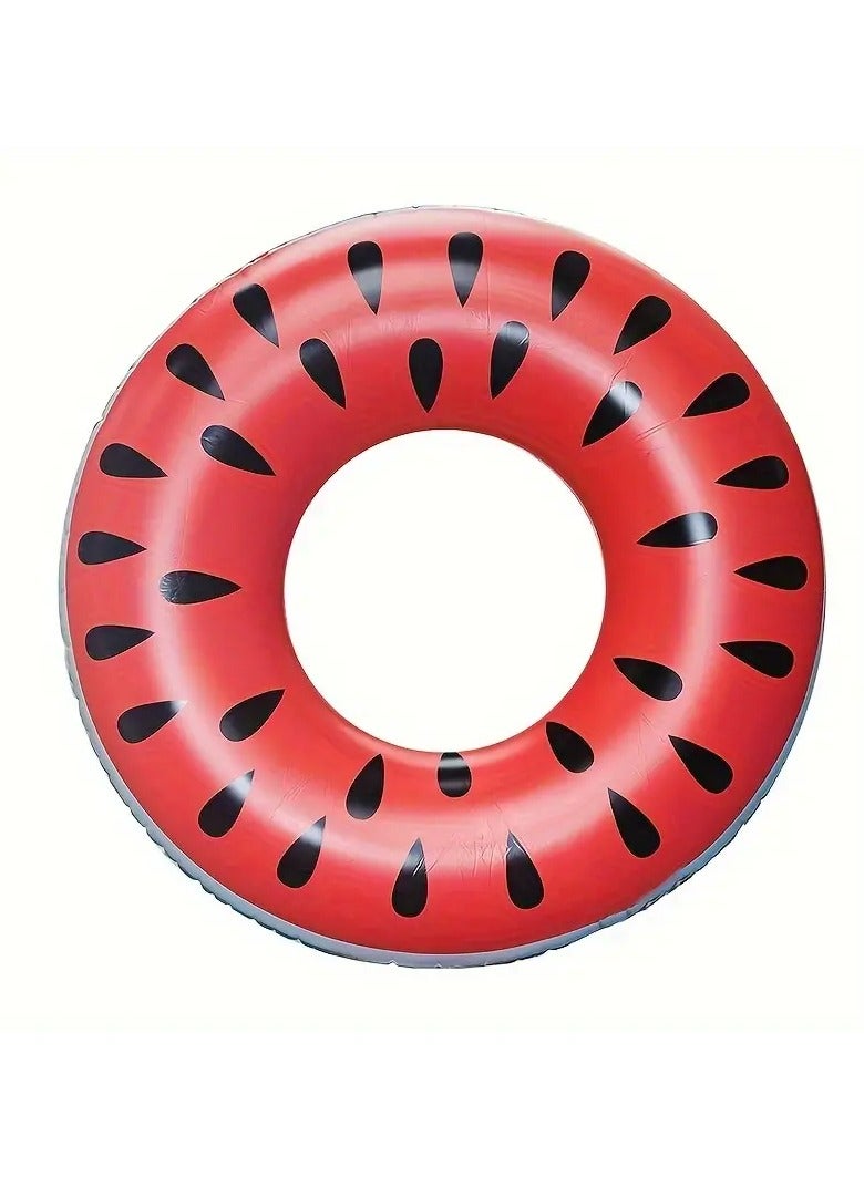 Goolsky 1Pc Watermelon Inflatable Swim Ring - Plastic Non-Electric Thickened Swimming Float for Outdoor Beach Pool Party Accessories Decorations - Image 4