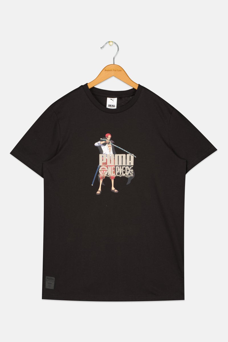 PUMA Kids Boy Short Sleeve Outdoor T Shirt, Black Combo - Image 1