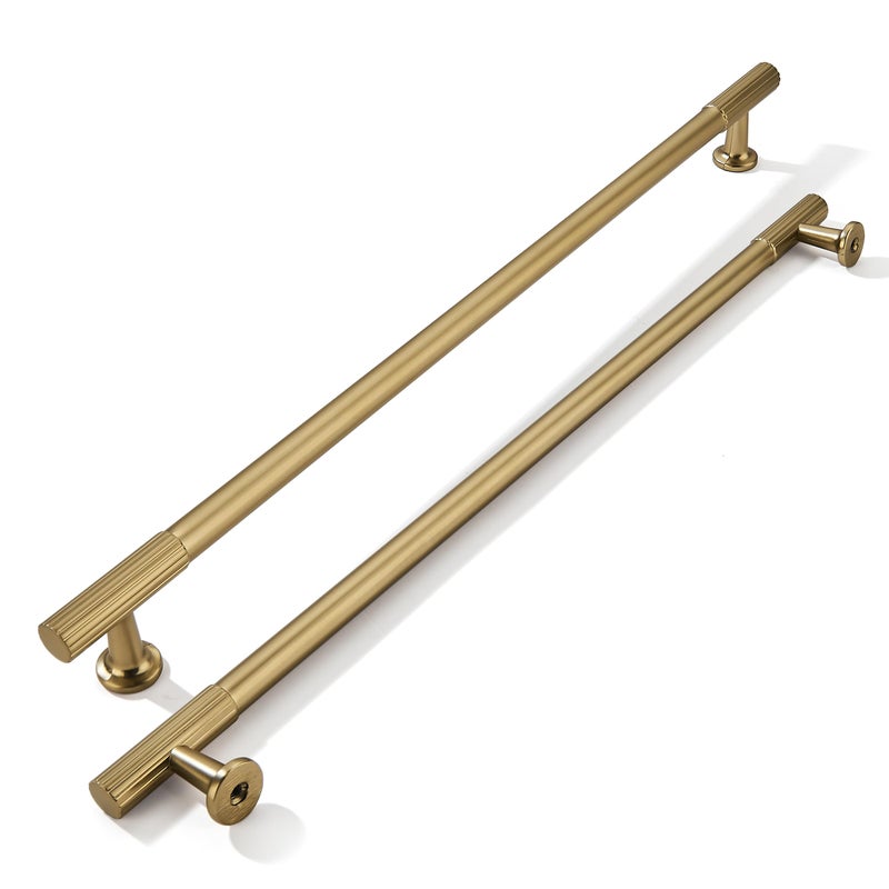 khtumeware 12 Inch Hole Center 2 Pack Champagne Bronze Heavy Duty Solid Satin Brass Cabinet Pulls Kitchen Drawer Handles for Dresser cabinets cabinets - Image 2