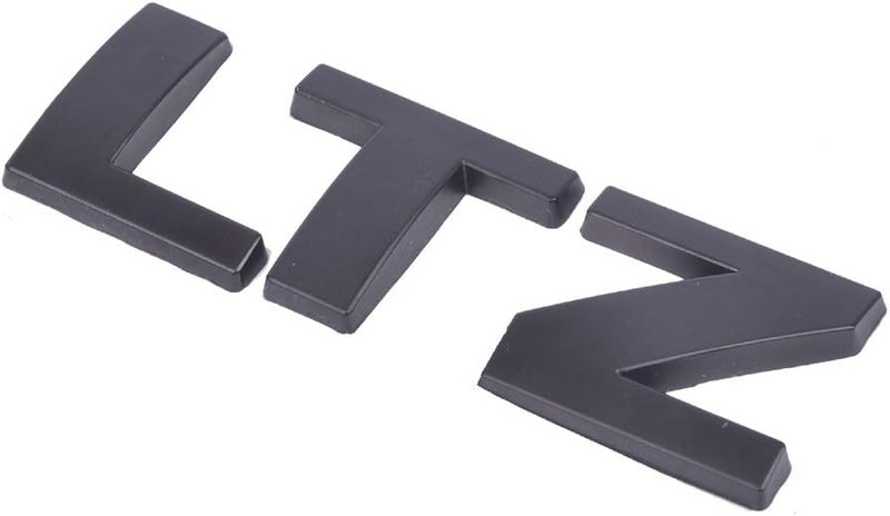 Aimoll Replacement for LTZ Metal Letter Nameplate Emblem, Badge 2008-2015 Chevrolet Cruze Silverado Yukon Sierra (2pcs Black) Various color options - Image 2