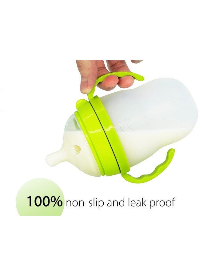 CHUBBIEE Baby Bottle Handles For Comotomo 5 Ounce & 8 Ounce Silicone Baby Bottles Compatible Comotomo Bottle Holder For Baby Pack Of 2 Green - Image 4