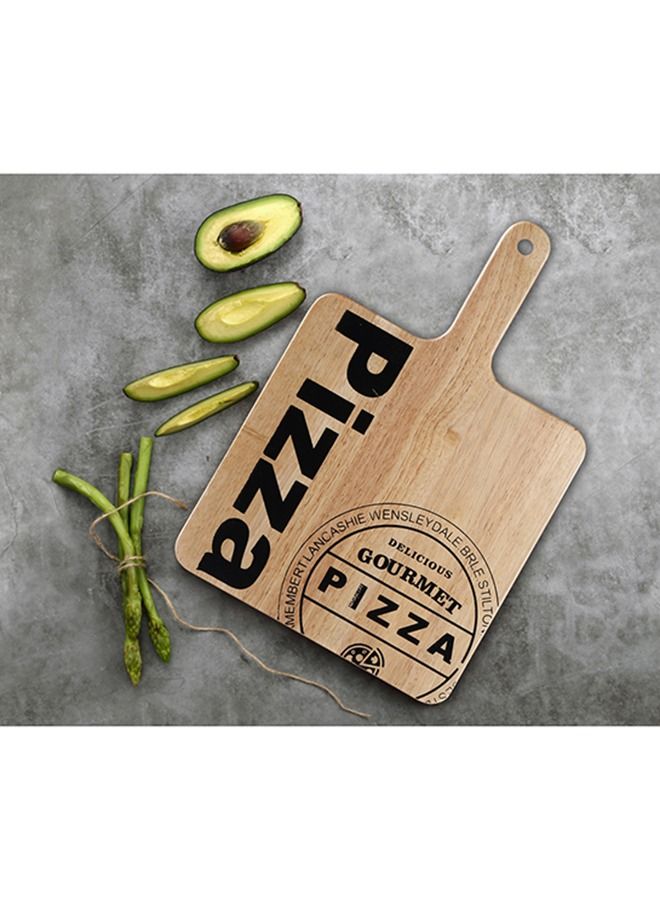 BERGNER Natural Rectangle Wooden Pizza Gourment With Handle 45x30cm - Image 2