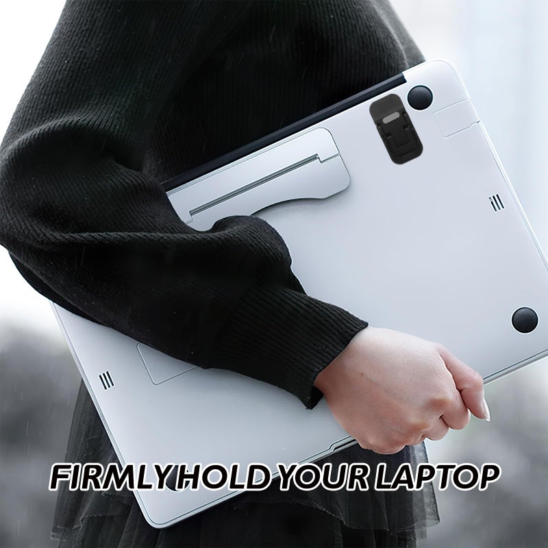 Portable Ergonomic Laptop Stand with Ventilated Design for Office Home Use Black - Image 5