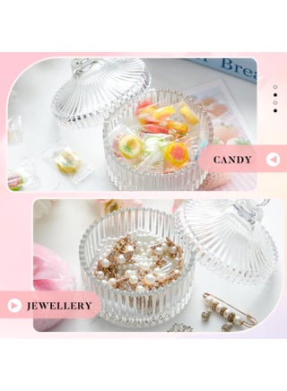 3 Pcs Large Body Powder Puff and Container Powder Container with Puff Crystal Case Soft Washable Reusable Velour Face Body Glitter Wet Dry Makeup - view 4