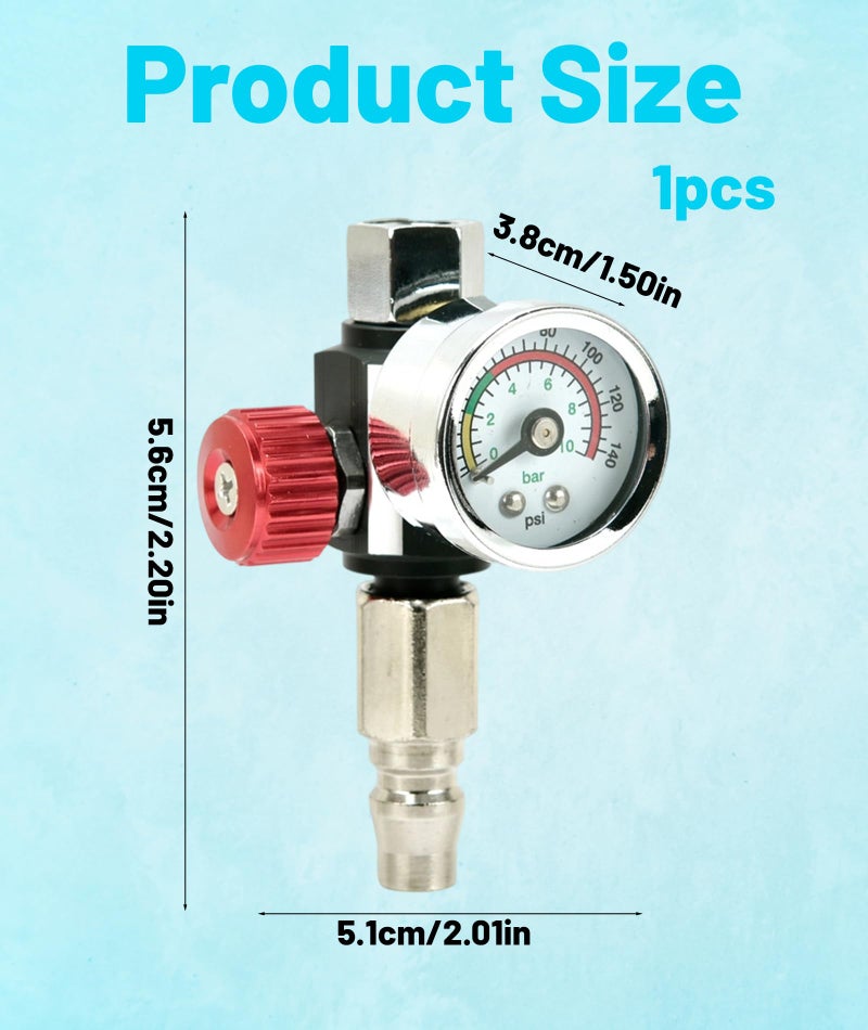 RupeeRise Air Spray Gun, Air Pressure Gauge, Precision Tool for Automotive Repair and Painting - Image 2