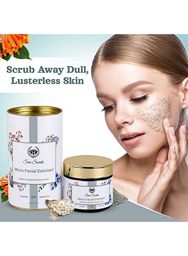 Seer Secrets 100% Natural Mother Of Pearl & Volcanic Ash Face Scrub & Exfoliator | Scrub For Glowing Skin|Deep Exfoliating |Lightning And Brightning| Tan Removal |Oily Skin|Suitable For Men & Women| Pack Of 50Gm - Image 5