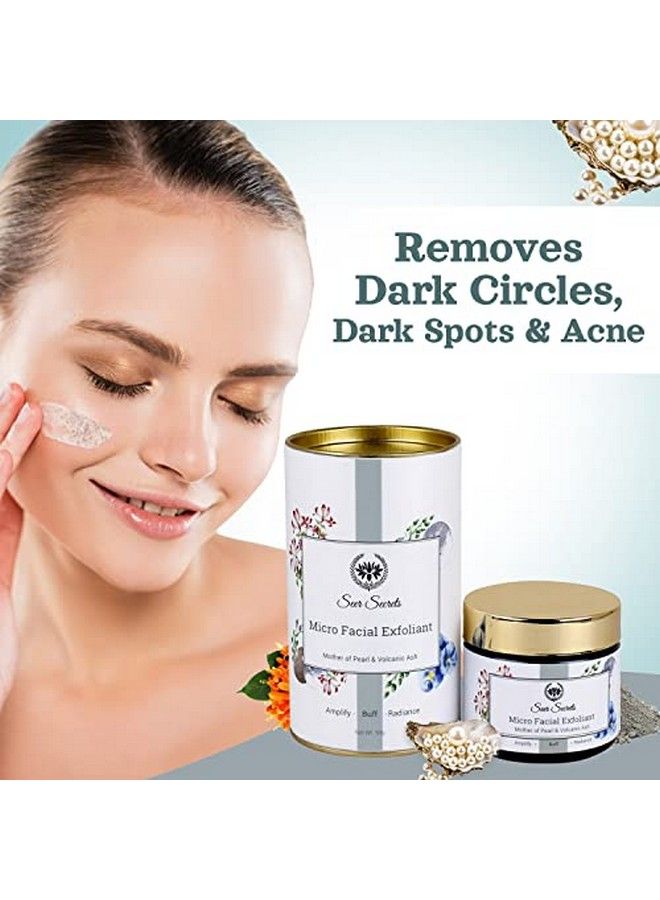 Seer Secrets 100% Natural Mother Of Pearl & Volcanic Ash Face Scrub & Exfoliator | Scrub For Glowing Skin|Deep Exfoliating |Lightning And Brightning| Tan Removal |Oily Skin|Suitable For Men & Women| Pack Of 50Gm - Image 4