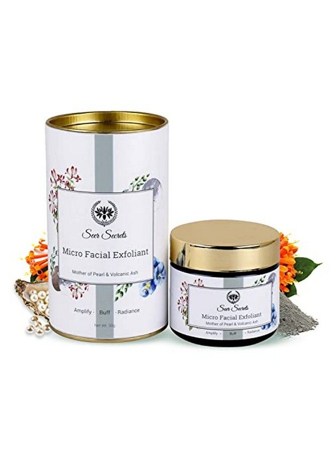 Seer Secrets 100% Natural Mother Of Pearl & Volcanic Ash Face Scrub & Exfoliator | Scrub For Glowing Skin|Deep Exfoliating |Lightning And Brightning| Tan Removal |Oily Skin|Suitable For Men & Women| Pack Of 50Gm - Image 2