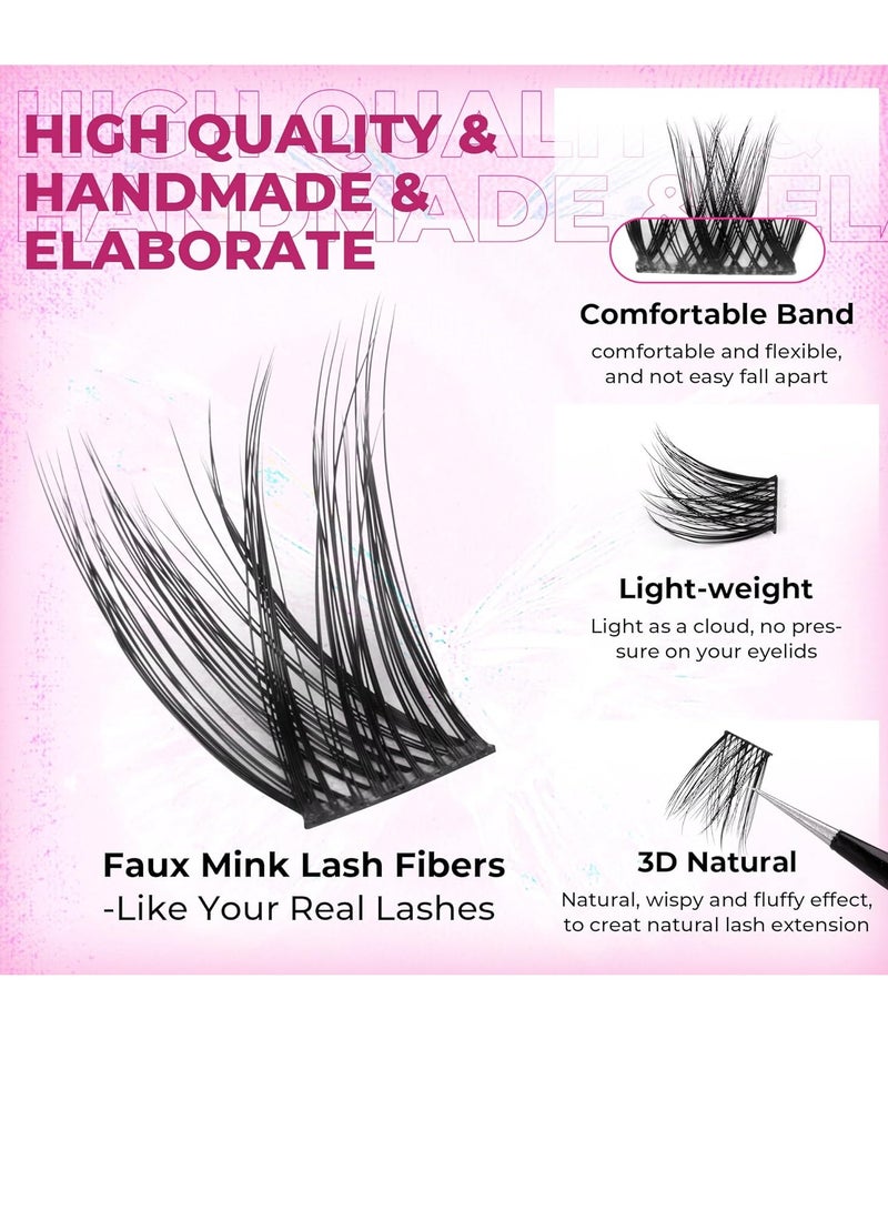 GUDOO 120 مجموعة من الرموش الصناعية الجذرية، رموش فردية، رموش صناعية قابلة لإعادة الاستخدام بمظهر طبيعي - Image 2