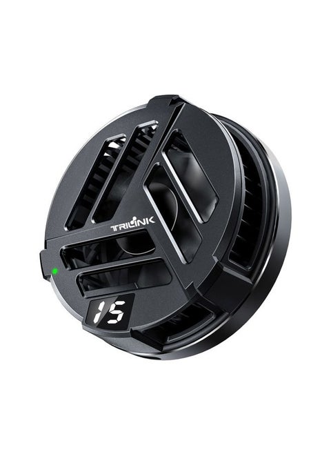 TRILINK Magnetic Phone Cooler with Wireless Charging, Phone Cooling Fan for iPhone/Android/iPad/Tablet - Phone Radiator for Gaming, Compatible with iPhone 12/13 MagSafe -RGB LEDs - Universal Clamp