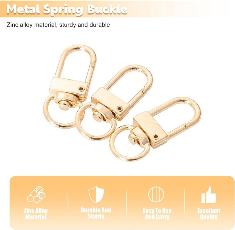 RED APPEL Metal Clasps Lobster for Handbag, Spring Ring, Purse Dog Hook, Key Chain Swivel Trigger Snap Hook DIY and Purse Making Accessories - Image 2