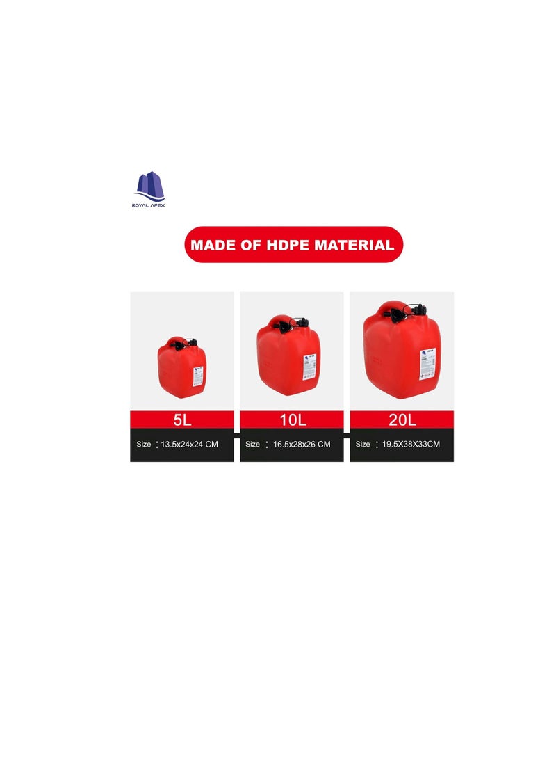 Generic Jerry Can PVC Fuel Can Container for Oil Petrol Diesel Storage Moving Red Cans, UN Regulations Approved Heavy Duty Backup Petrol Tanks Mount for... - Image 3