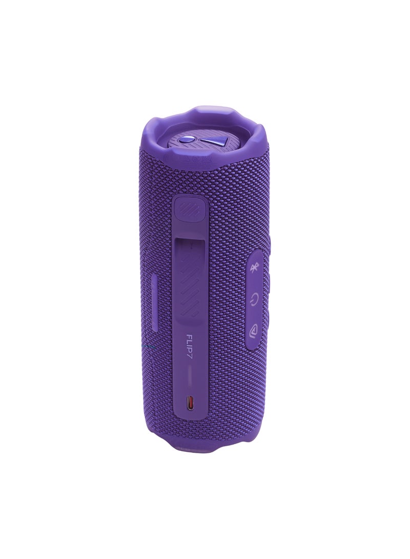 JBL Flip 7 - Sound With Ai Sound Boost, Up To 16 Hours Of Playtime, Multi-Speaker Connection Via Auracast, And Waterproof, Dustproof, Drop-Proof Design For All Adventures Purple - Image 3