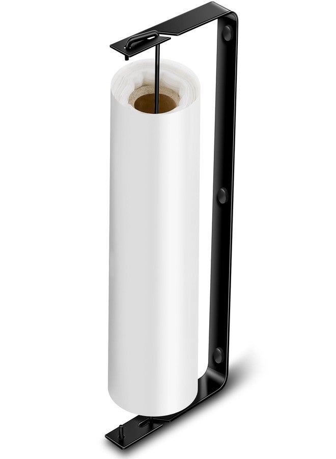 Otoolling Stainless Steel Produce Bag Roll Holder Wall Mount Plastic Grocery Bag Holder for Supermarket Grocery Kitchen, 13.4 x 6.4 x 1.3 Inch(Black) - Image 1