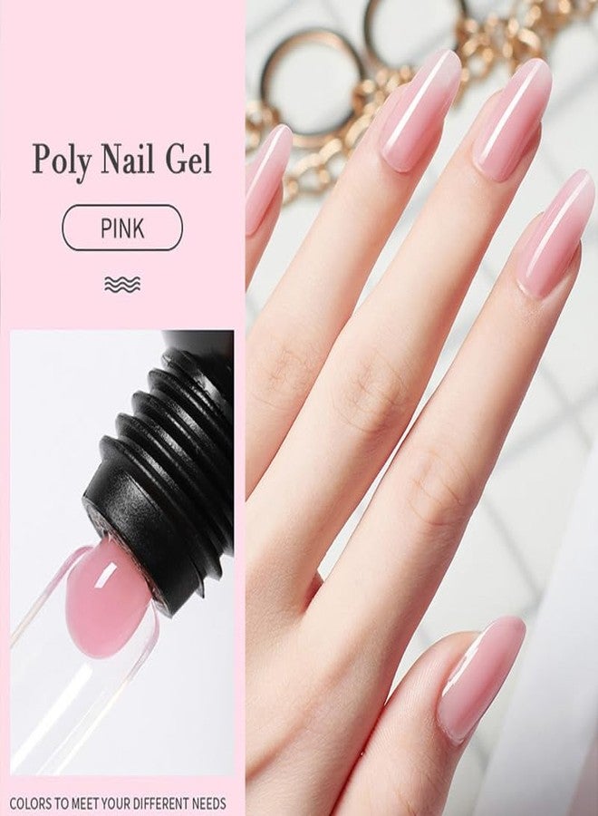 TODDLIS Poly Nail Gel Extension Kit for Builder Gel UV Nail Art Kit Nail Extension Set (11 Pcs Set) ((Nude, Pink, White)) - Image 2