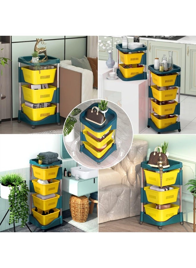 Prince Multi-Layer Kitchen Storage Shelf, Rotatable Kitchen Fruit Vegetable Storage Basket - Image 2