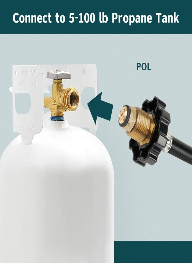 GASPRO 1lb Propane Tank Refill Adapter Kit | Universal 3ft Hose with Safety Shutoff Valve | Easily Fill 1lb Bottles from 20lb Tank - Image 3