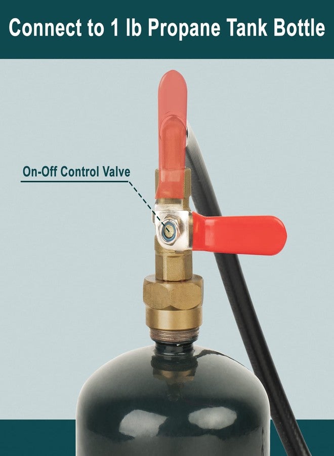 GASPRO 1lb Propane Tank Refill Adapter Kit | Universal 3ft Hose with Safety Shutoff Valve | Easily Fill 1lb Bottles from 20lb Tank - Image 4