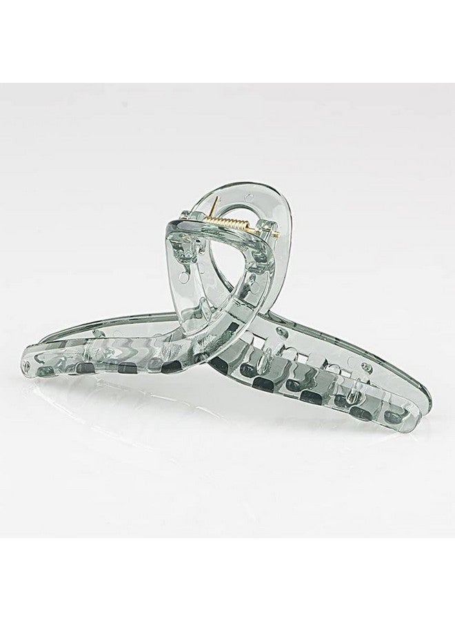 Blubby 6 Transparent Color Hair Jaw Clamp Clips 4.3 Inch Nonslip Hair Claw & Clutcher Strong Hold Matte Clip Clamp Hair Styling Accessories for Women Girls Thin Thick Fine Hair (Wate color) - Image 5