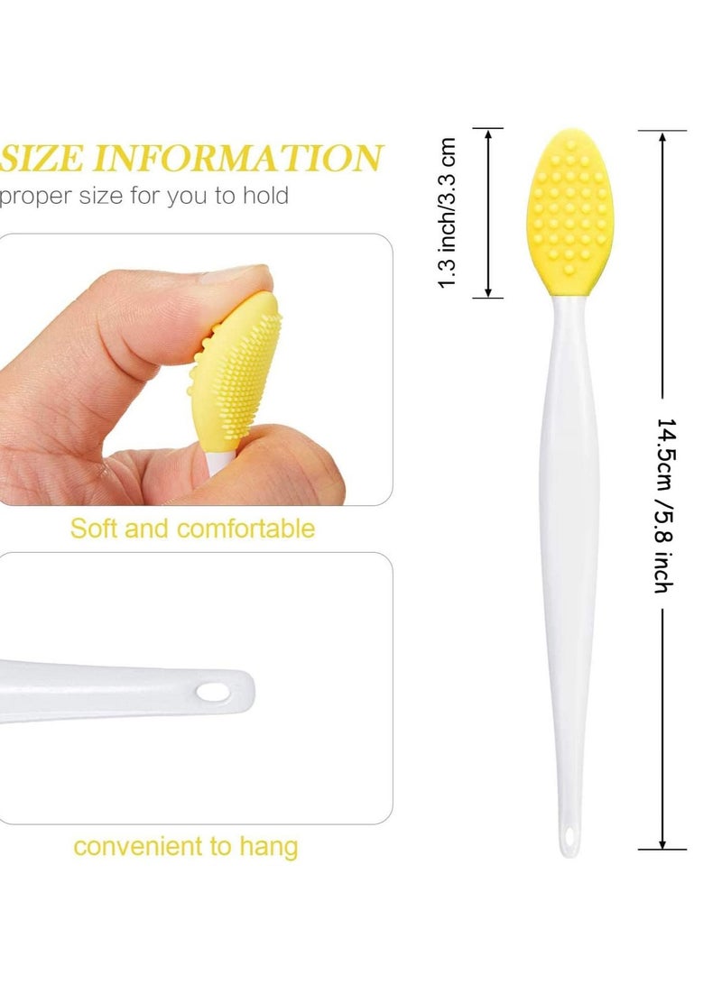 Excefore Silicone Exfoliating Lip Brush, 24pcs Double-Sided Soft Silicone Lip Brush, Silicone Facial Cleaning Brushes Pad for Smoother and Fuller Lip Appearance Cleanning Blackhead… - Image 2