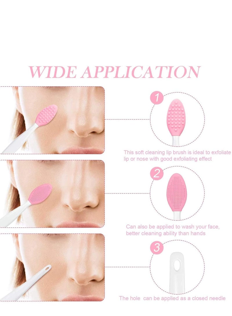Excefore Silicone Exfoliating Lip Brush, 24pcs Double-Sided Soft Silicone Lip Brush, Silicone Facial Cleaning Brushes Pad for Smoother and Fuller Lip Appearance Cleanning Blackhead… - Image 4