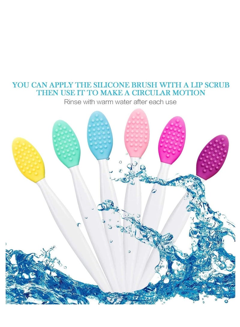 Excefore Silicone Exfoliating Lip Brush, 24pcs Double-Sided Soft Silicone Lip Brush, Silicone Facial Cleaning Brushes Pad for Smoother and Fuller Lip Appearance Cleanning Blackhead… - Image 3