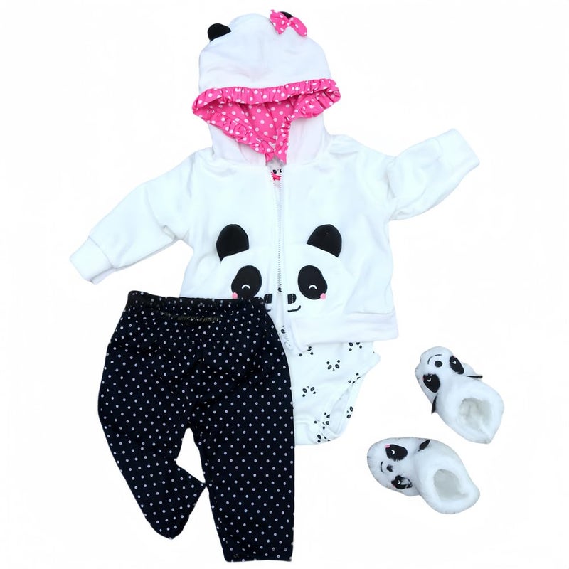 OYESY Reborn Baby Doll Clothes Panda Outfit for 1620 Inch Newborn Baby Doll Baby Doll Clothes Accessories fit 1620 Inch Reborn Dolls GirlsBoy Baby Clothing - Image 3