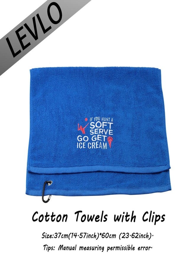 LEVLO Embroidered Volleyball Towels If You Wanted A Soft Serve You Should Have Gone for Ice Cream Towels Volleyball Sport Lovers Gifts (If You Wanted A Soft Serve) - Image 2