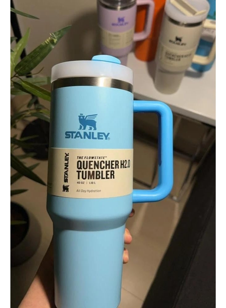 ستانلي كوب ستانلي كوينشر H2.0 حراري 40 أونصة - فولاذ مقاوم للصدأ بمقبض ولون لبنى مميز - Image 4