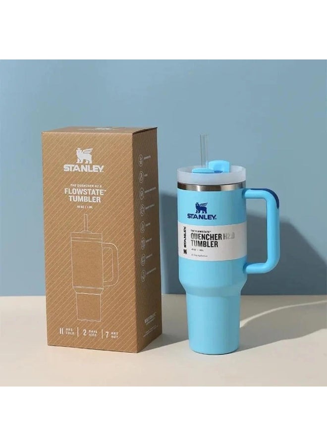 ستانلي كوب ستانلي كوينشر H2.0 حراري 40 أونصة - فولاذ مقاوم للصدأ بمقبض ولون لبنى مميز - Image 3