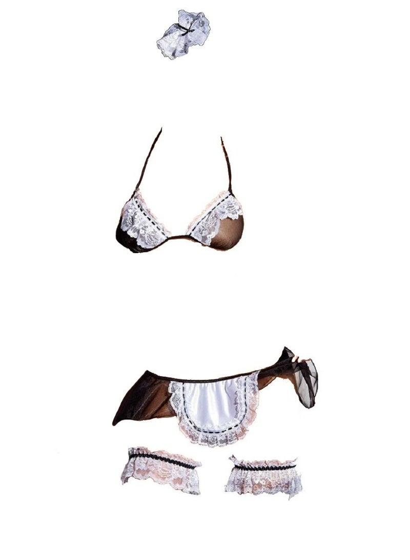 Women Lace Maid Role Playing Suit Nightwear Lingerie  - Image 1