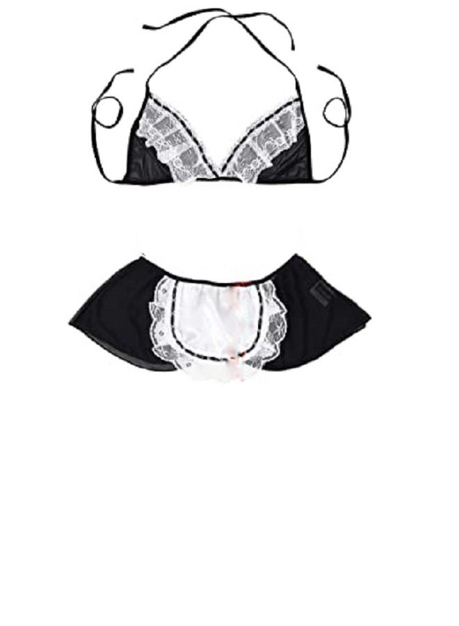 Women Lace Maid Role Playing Suit Nightwear Lingerie  - Image 2