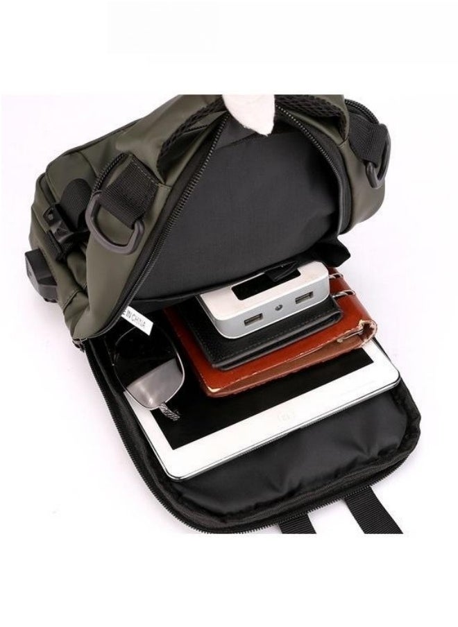 WAOKN - New Men's Multifunctional Small Backpack, Boys' Fashionable Casual Shoulder Bag Crossbody Bags Sling Bag Side Bag, Waterproof Space Cloth Chest Bag Carry Bag for College Students and Teenagers - Image 1