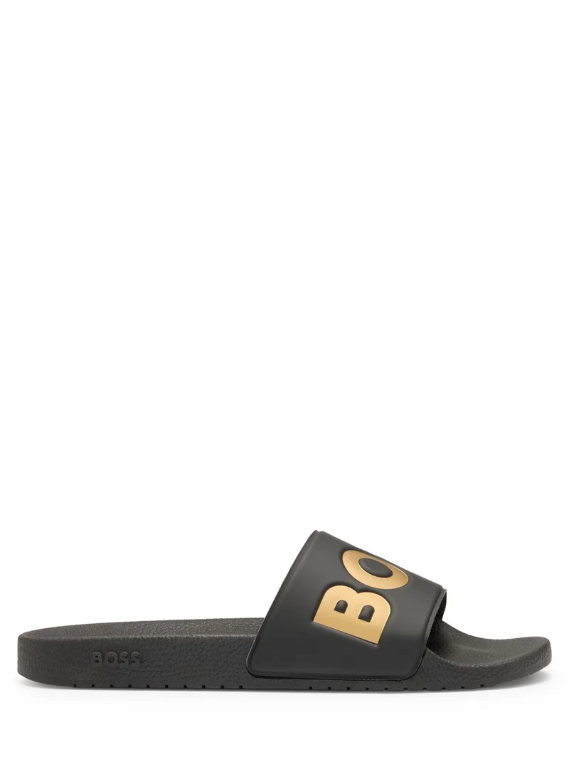 BOSS Italian-made slides with large logo detail