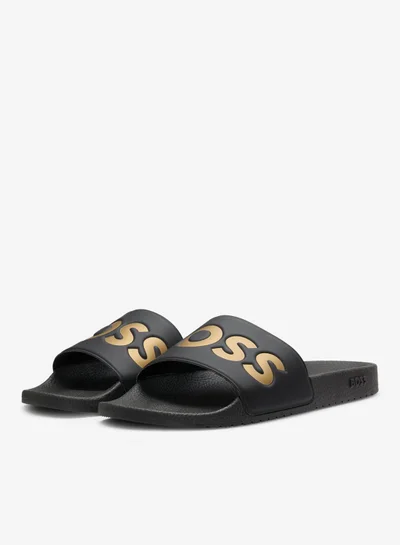 BOSS Italian-made slides with large logo detail