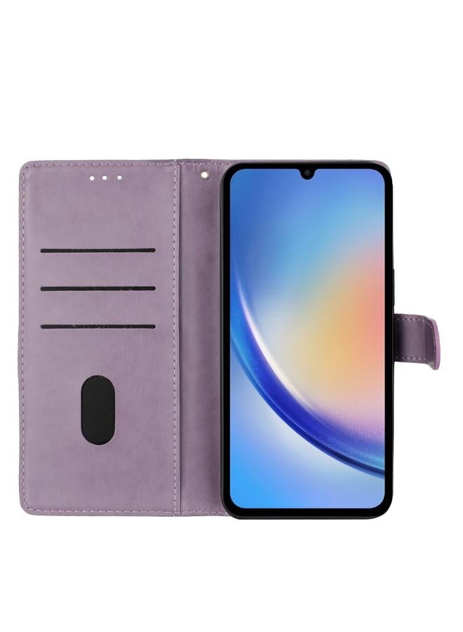 اس-توب جراب هاتف جلدي لهاتف Honor 90 بنقشة فراشات وزهور - Image 4