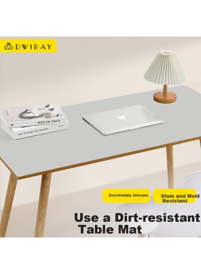 Diyi Workshop Eco Silicone Organic Office Desk Mat Large Keyboard Pad For Men, Women, Children, And Students, Silicone Leather Writing Pad, Simple Business Thickened Desk Mat - Image 1