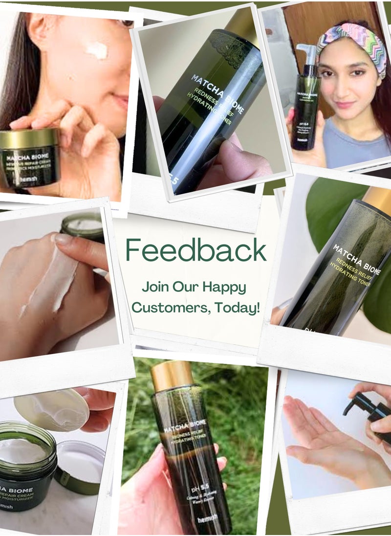 Heimish Heimish Matcha Biome Ultimate Skin Soothing Set: Cleansing Oil, Redness Relief Toner, Intensive Repair Cream & Face Scrubber  - Image 3