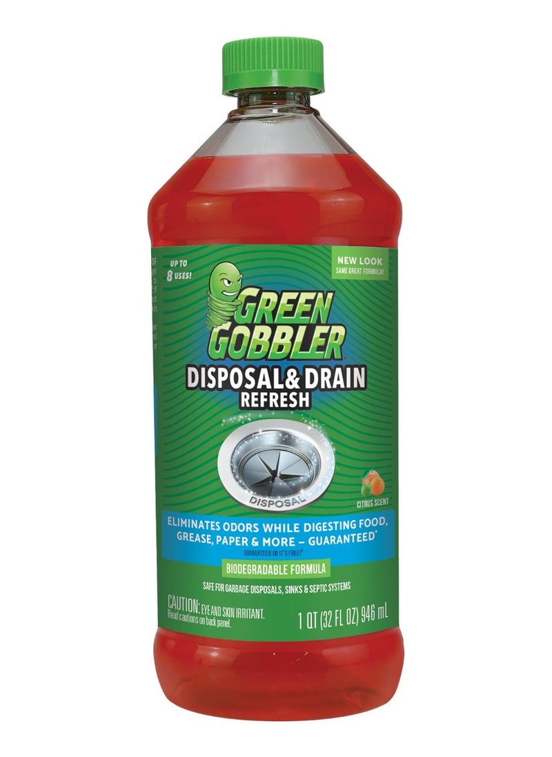 GREEN GOBBLER - Garbage Disposal & Kitchen Sink Drain Cleaner 946 ML - Image 1