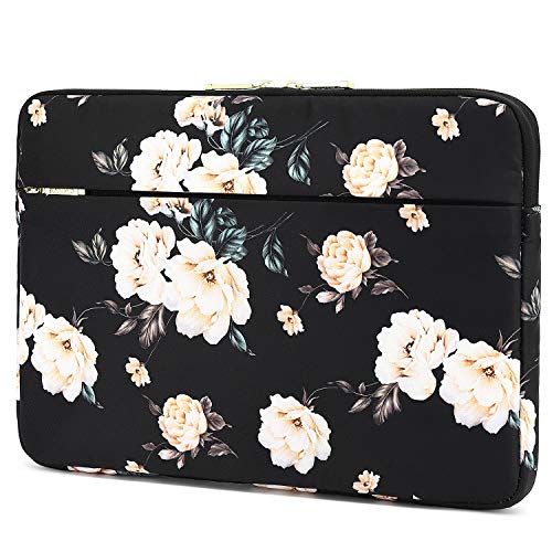 KAYOND 15 inch Laptop Sleeve, Compatible with MacBook pro 15.4 ，MacBook Air 15.4 MacBook pro 16 and 15.6 inch Notebook Computer, Water Repellent Laptop Bag,Shockproof case(15-15.6 inch, Black Peony) - Image 1