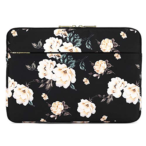 KAYOND 15 inch Laptop Sleeve, Compatible with MacBook pro 15.4 ，MacBook Air 15.4 MacBook pro 16 and 15.6 inch Notebook Computer, Water Repellent Laptop Bag,Shockproof case(15-15.6 inch, Black Peony) - Image 2