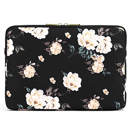 KAYOND 15 inch Laptop Sleeve, Compatible with MacBook pro 15.4 ，MacBook Air 15.4 MacBook pro 16 and 15.6 inch Notebook Computer, Water Repellent Laptop Bag,Shockproof case(15-15.6 inch, Black Peony) - Image 3
