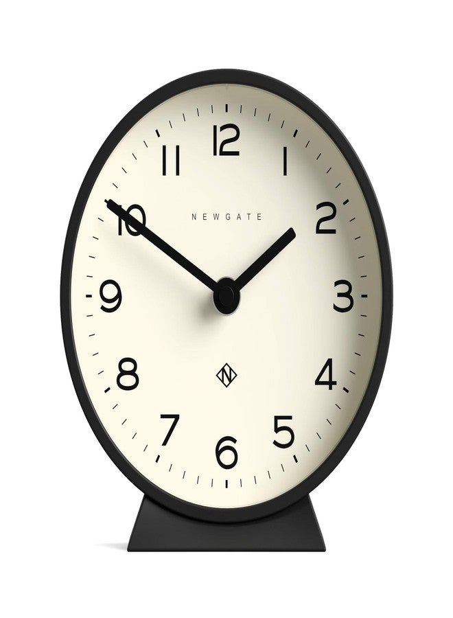 NEWGATE® M Mantel Echo Desk Clock | Modern Round Design | Black | Easy to Read Numbers | Contemporary Style for Desk, Table, Shelf or Bedside - Image 1