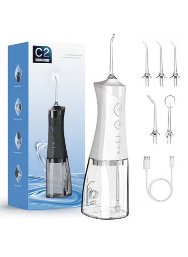 ج الروح خيط مائي محمول بـ 4 أوضاع، خزان كبير 350 مل، مقاوم للماء IPX7، بطارية تدوم 30 يومًا – لتنظيف عميق وتقويم الأسنان واللثة الحساسة - Image 1