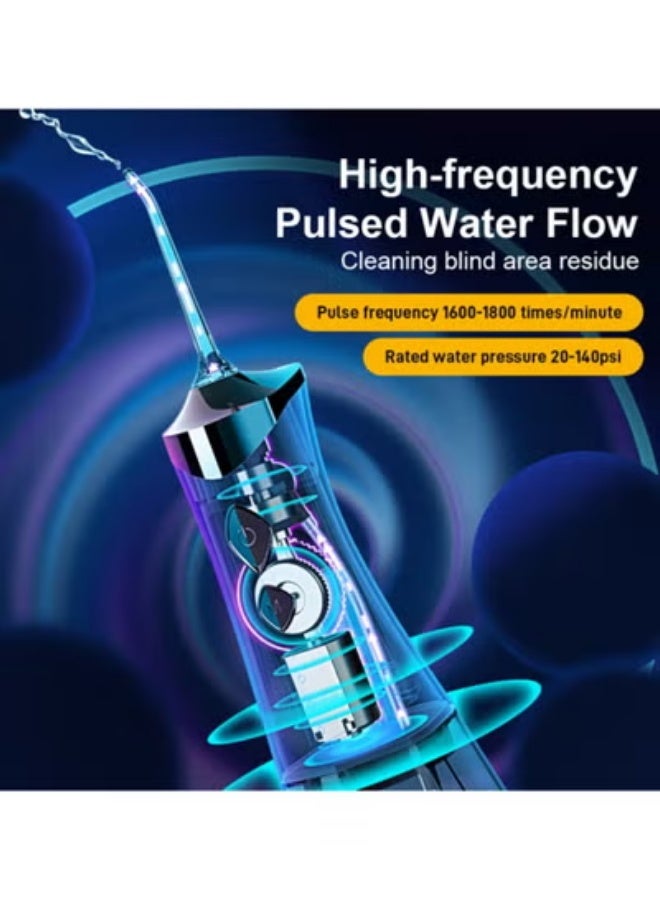 ج الروح خيط مائي محمول بـ 4 أوضاع، خزان كبير 350 مل، مقاوم للماء IPX7، بطارية تدوم 30 يومًا – لتنظيف عميق وتقويم الأسنان واللثة الحساسة - Image 2