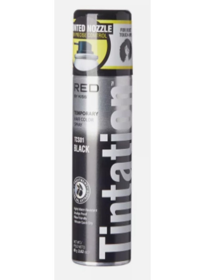 KISS رذاذ تلوين الشعر المؤقت باللون الأسود 80 جرام - Image 1