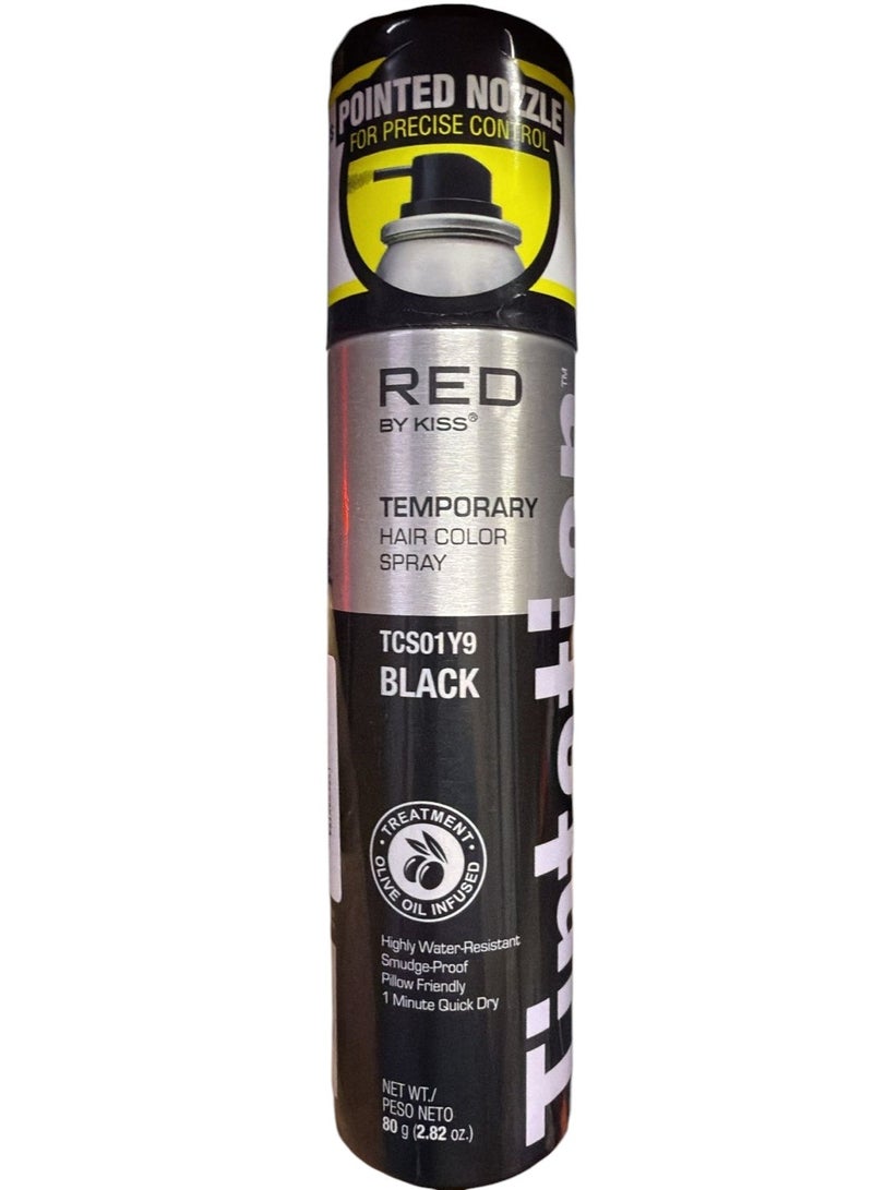 KISS رذاذ تلوين الشعر المؤقت باللون الأسود 80 جرام - Image 2