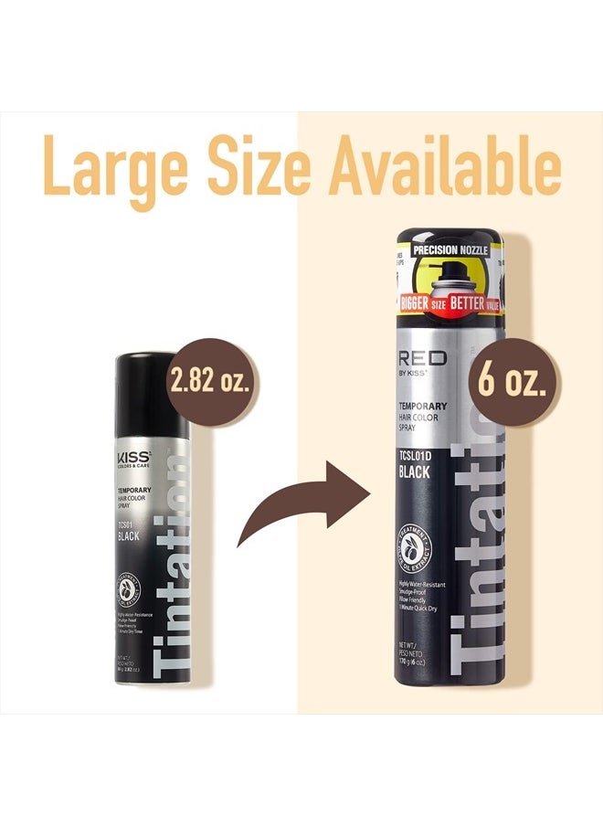 KISS Tintation Temporary Hair Color Spray Black 80g  - Image 2