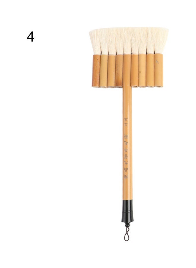NIBEMINENT Handmade Row Design Watercolor Painting Brush Brown